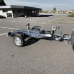 Cochet absenkbarer und klappbarer Motorradanhänger (schwarz) – Image 2