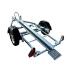 PRATIC kippbarer Motorradanhänger mit 1 Schiene