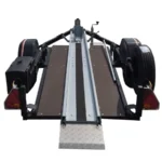 KXL175 kippbarer Motorradanhänger mit schwarzen Aluminiumfelgen – Image 2