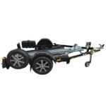 KXL175 kippbarer Motorradanhänger mit schwarzen Aluminiumfelgen – Image 3