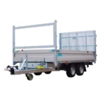 Multifunktionsanhänger Kipper und Kippmulde 2 Achsen von 1800 KG 352×192 – PTC – 3500 KG – CU 2400KG – 195/60R12-Räder