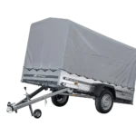 264 KIPP GARTENANHÄNGER MIT STÜTZRAD, H-1100-RAHMEN UND GRAUER ABDECKUNG