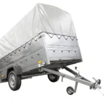 264 KIPP GARTENANHÄNGER MIT BEFESTIGTEM RAD, BIS-SCHLITTEN, H-800-FAHRGESTELL UND GRAUER ABDECKUNG