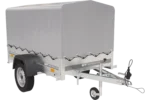 Anhänger 750 kg 200 x 125 mit Hochplane und Bogen Gartenanhänger 201 KIPP