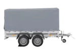 264×150 UNITRAILER GARDEN 265/2 KIPP Zweiachsanhänger mit H-1100-Fahrgestell und grauer Plane – Image 7