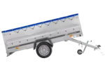 Einachsanhänger 264×150 UNITRAILER GARDEN 265 KIPP mit BIS-Bordwänden, H-0-Fahrgestell und blauer Plane – Image 3