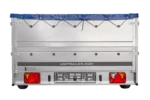 Einachsanhänger 264×150 UNITRAILER GARDEN 265 KIPP mit BIS-Bordwänden, H-0-Fahrgestell und blauer Plane – Image 4