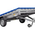 Einachsanhänger 264×150 UNITRAILER GARDEN 265 KIPP mit H-0-Fahrgestell und blauer Plane