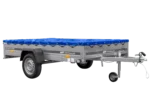 Einachsanhänger 264×150 UNITRAILER GARDEN 265 KIPP mit H-0-Fahrgestell und blauer Plane – Image 3