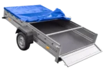Einachsanhänger 264×150 UNITRAILER GARDEN 265 KIPP mit H-0-Fahrgestell und blauer Plane – Image 7