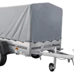 Gartenanhänger 200 KIPP Pkw-Anhänger 200 x 106 cm mit Hochplane, Bogen und Stützrad zulässiges Gesamtgewicht 500 kg