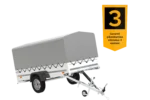 Anhänger mit Reif und grauer Plane. Gartenanhänger 264 KIPP – Image 2