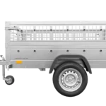 Kippanhänger 200×125 mit Gitterwänden und Stützrad – Gartenanhänger 201 KIPP