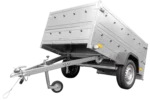 Garden Trailer 201 KIPP Pkw-Anhänger 500 kg 200 x 125 cm [mit Bordwandaufsätzen und Stützrad]