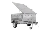 200×125 UNITRAILER GARDEN 201 KIPP Leichtanhänger mit BIS-Seitenwänden und Aluminiumabdeckung