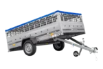 Leichter Anhänger 264×150 UNITRAILER GARDEN 265 KIPP mit Gitterwänden, H-0-Fahrgestell und blauer Plane