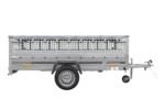 Leichter Anhänger 264×150 UNITRAILER GARDEN 265 KIPP mit Gitterwänden, H-0-Fahrgestell und grauer Plane – Image 7