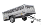 Leichter Anhänger 264×150 UNITRAILER GARDEN 265 KIPP mit Gitterwänden, H-0-Fahrgestell und grauer Plane