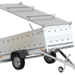 Leichter Anhänger mit Garden Trailer 264 KIPP-Plane, Doppelseitenwänden und Stützrad