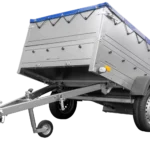 B-Zulassungsanhänger mit Anbauteilen und flacher Plane Gartenanhänger 201 KIPP 500 kg 200 x 125 cm