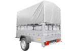 B Garden Trailer 201 KIPP Genehmigungsanhänger 500 kg 200 x 125 cm [mit Gitteraufsätzen, Hochplane, Reif und Stützrad] – Image 5