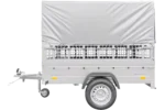 B Garden Trailer 201 KIPP Genehmigungsanhänger 500 kg 200 x 125 cm [mit Gitteraufsätzen, Hochplane, Reif und Stützrad] – Image 4