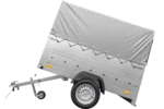 Einachsanhänger 200×106 mit hoher Plane, Spriegel, Bordwänden und Stützrad – Gartenanhänger 200 KIPP – Image 4