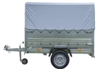 Einachsanhänger 200×125 mit Hochplane, Spriegel, Bordwänden und Stützrad – Gartenanhänger 201 KIPP – Image 6