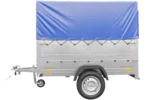 Einachsanhänger 200×125 mit Hochplane, Spriegel, Bordwänden und Stützrad – Gartenanhänger 201 KIPP – Image 4
