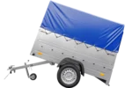 Einachsanhänger 200×125 mit Hochplane, Spriegel, Bordwänden und Stützrad – Gartenanhänger 201 KIPP – Image 5