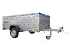 Unitrailer GARDEN TRAILER 264 KIPP Einachsanhänger mit Bordwandaufsätzen und blauer Flachplane – Image 6
