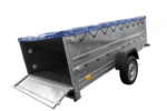 Unitrailer GARDEN TRAILER 264 KIPP Einachsanhänger mit Bordwandaufsätzen und blauer Flachplane – Image 7