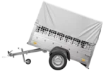 Garden Trailer 200 KIPP Blechanhänger 200×106 cm [mit Gitteraufsätzen, hoher Plane und Bogen] – Image 4