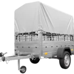 Garden Trailer 200 KIPP Blechanhänger 200×106 cm [mit Gitteraufsätzen, hoher Plane und Bogen]