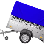 Gartenanhänger 200 KIPP ungebremster Blechanhänger 200×106 cm [mit Gitteraufsätzen, Hochplane und Spriegel]