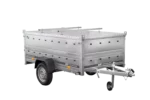 Einachsanhänger 230×125 UNITRAILER GARDEN 230 KIPP mit BIS-Seitenwänden und Aluminiumabdeckung