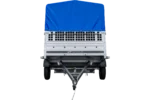 Pkw-Anhänger 264×150 UNITRAILER GARDEN 265 KIPP mit Gitterwänden, H-800-Reifen und blauer Plane – Image 7