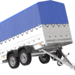 UNITRAILER GARDEN TRAILER 264/2 KIPP zweiachsiger PKW-Anhänger mit Bordwandaufsätzen, Hochplane, Überrollbügel