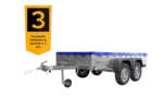 UNITRAILER 264/2 KIPP MIT STÜTZRAD, STÜTZSTANGE UND BLAUER FLACHABDECKUNG – Image 2