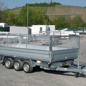 Humbaur HTK 3500.41 ALU Tridem Gitteraufsatz, Rampen, Stützen
